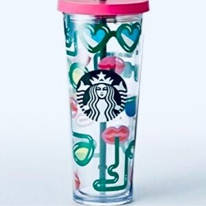 Starbucks Crazy Straws with Lips 24oz Tumbler UNIQUE